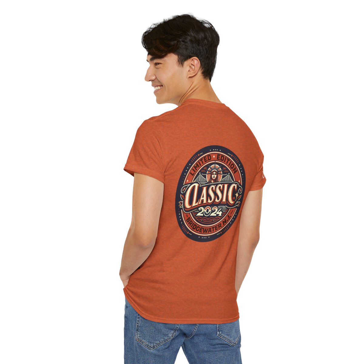 2024 Classic Unisex Heavy Cotton Tee w sleeve print